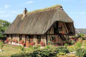 Old traditional cottage in Normandy France