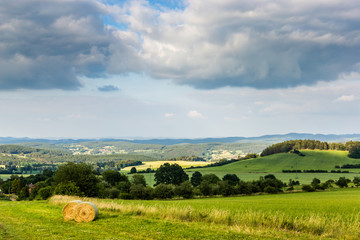 Beautiful Czech countryside on summer day.