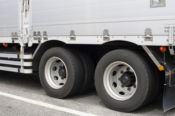Large delivery truck wheel and tire