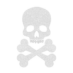 Diamond skull white silhouette