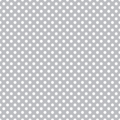 White and grey polka dot seamless pattern, geometric retro backg © OrigaZDesign