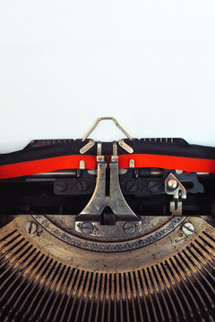 Paper in vintage typewriter