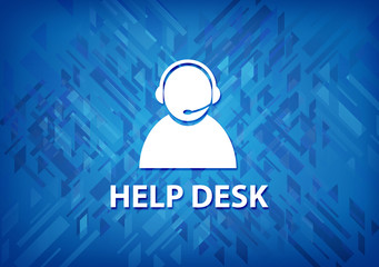 Help desk (customer care icon) blue background