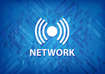 Network (signal icon) blue background