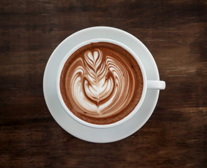 Coffee cup, A cup of hot latte coffee