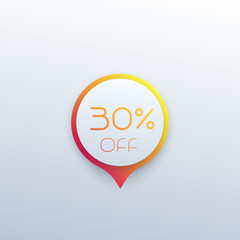 Discount sticker, sale tag