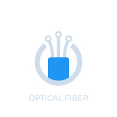 optical fiber icon, logo, vector