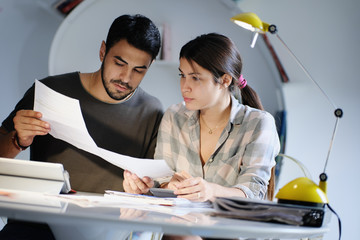 Man and Woman Worried For Taxes And Family Budget