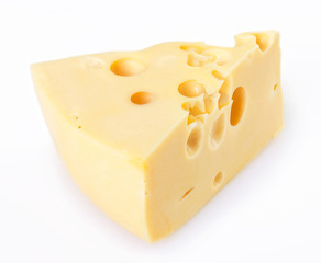 Cheese on white background