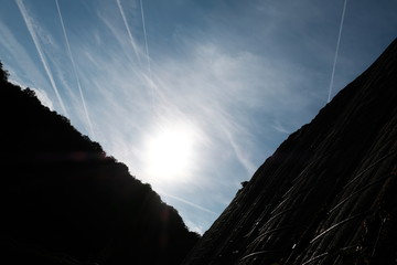 Himmel Texturen und begrenzende Wand oder Flächen