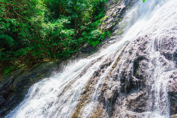 Fototapeta premium Amazing beautiful waterfalls at Sarika Waterfall Nakhon Nayok, Thailand