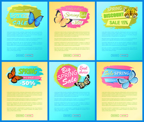 Vector Advertisement Banners Springtime Concept