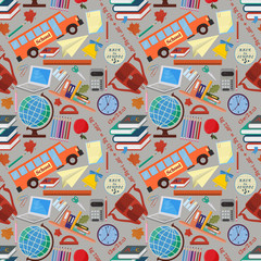 seamless pattern_5_on a school theme, the Association for educational institutions, the background is isolated