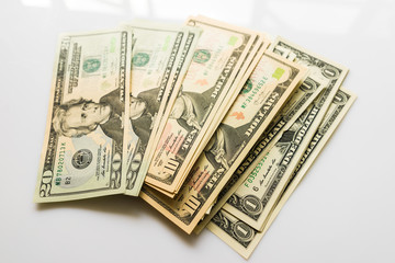 Close-up American Dollar Banknotes