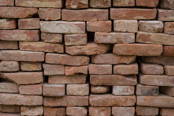 Brick wall heap stack masonry old grunge