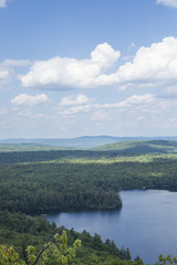 Fototapeta na wymiar Summer View over Willard Pond and the Monadnock Region of New Hampshire