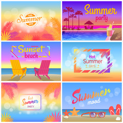 Hot Summer Party Mood, Beach Landscape Posters