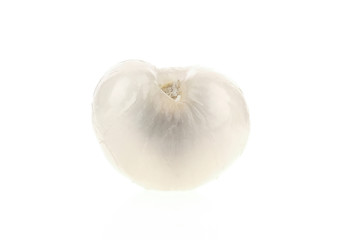 Longan Peel close-up on white background.