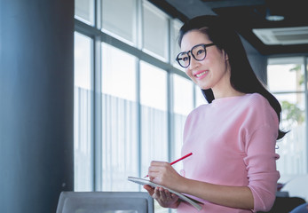 Smile of business women at a business meeting in meeting room. Bussiness training concept.