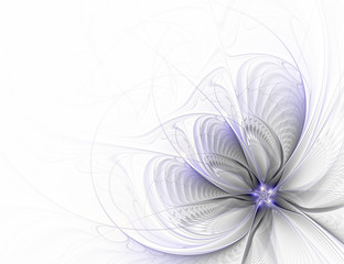 Abstract fractal flower on white background