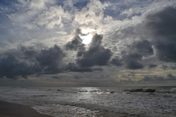 morning clouds on the beach