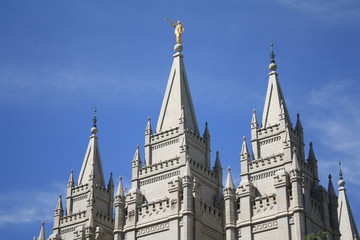 Fototapeta na wymiar Salt Lake City Utah LDS Mormon Temple
