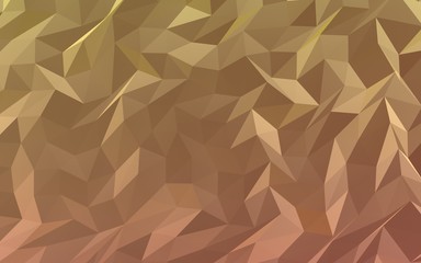 Abstract triangle geometrical orange background. Geometric origami style with gradient. 3D illustration