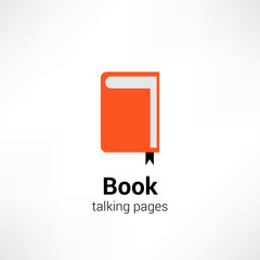 Book logo. Talking pages