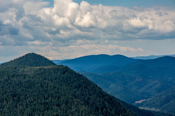 Mountains with sky and clouds