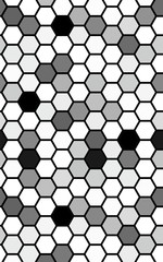 Black honeycomb with a gradient color. Isometric geometry. 3D illustration