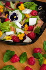 salad with flowers