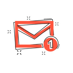Vector cartoon mail envelope message icon in comic style. Mail sign illustration pictogram. Envelope business splash effect concept.
