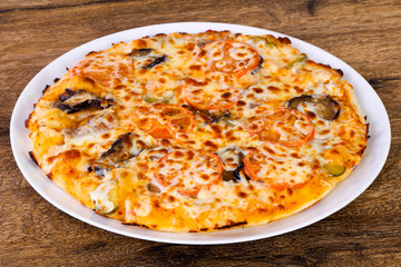 Pizza with eggplant