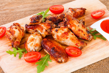 Roasted chicken wings