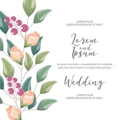 flower wedding card