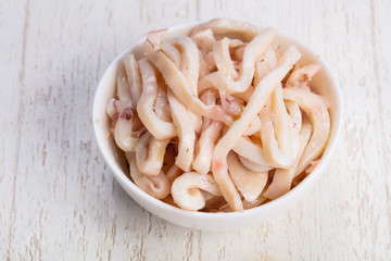 Delicious squid meat