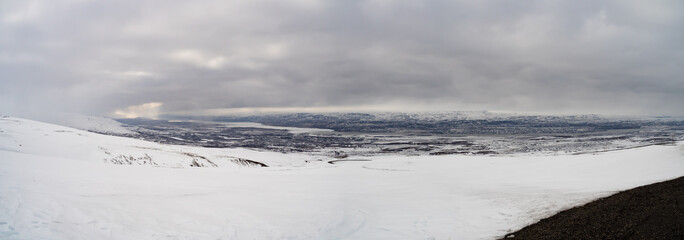 Sun light though coudly sky, Icleand
