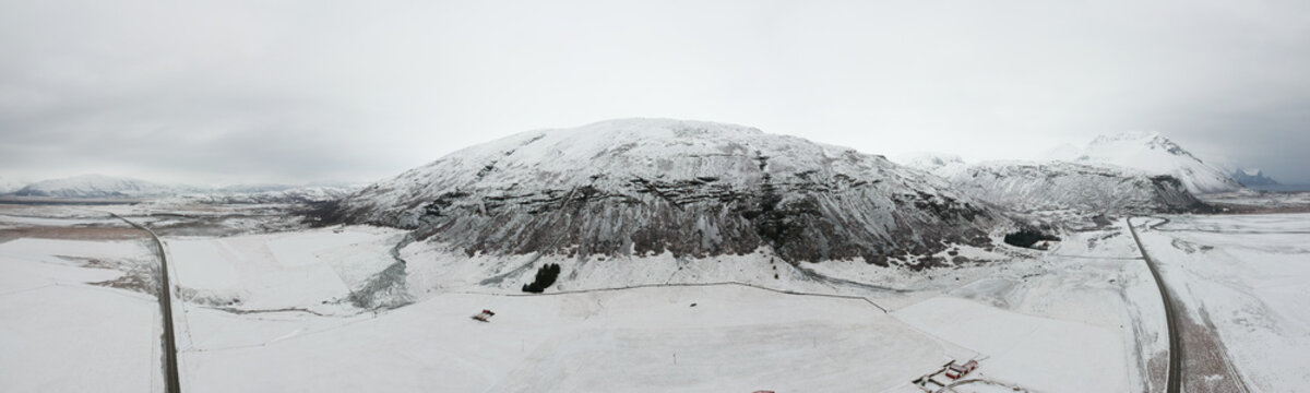 Panorama picture of moutain in Iceland