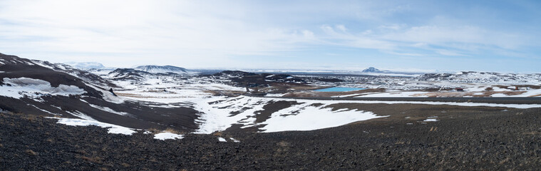 Panorama picture of moutain in Iceland