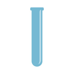 Test tube. Blue glass. Vector icon.