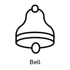Bell icon vector sign and symbol isolated on white background, Bell logo concept