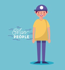 people woman man character