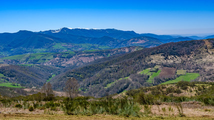 Aerial view in Saint James's Way, Spain