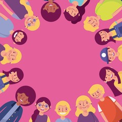 people woman man character