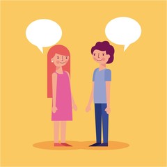 people woman man character