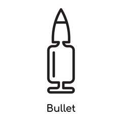 Bullet icon vector sign and symbol isolated on white background, Bullet logo concept, outline symbol, linear sign