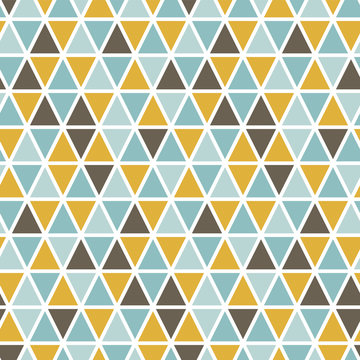 Fototapeta Seamless pattern with random triangles. Scandinavian style. Abstract  geometric vector background.