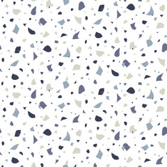 Abstract seamless pattern in terrazzo style. Vector background. Print for wallpaper, backdrop, fabric, etc.