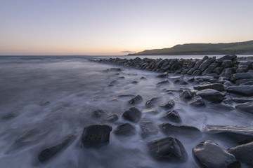 Fototapeta premium Clavell's Pier in Kimmeridge Bay in Dorset.