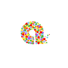 a-letter from colored bubbles. Bubbles design. Vector illustration. - 213374199